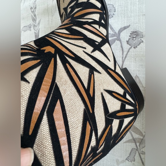 NWOB Jimmy Choo LE Mina Palm Canvas Boots sz 38 - Picture 5 of 5